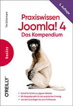 Buchumschlag Praxiswissen Joomla! 4 - Das Kompendium